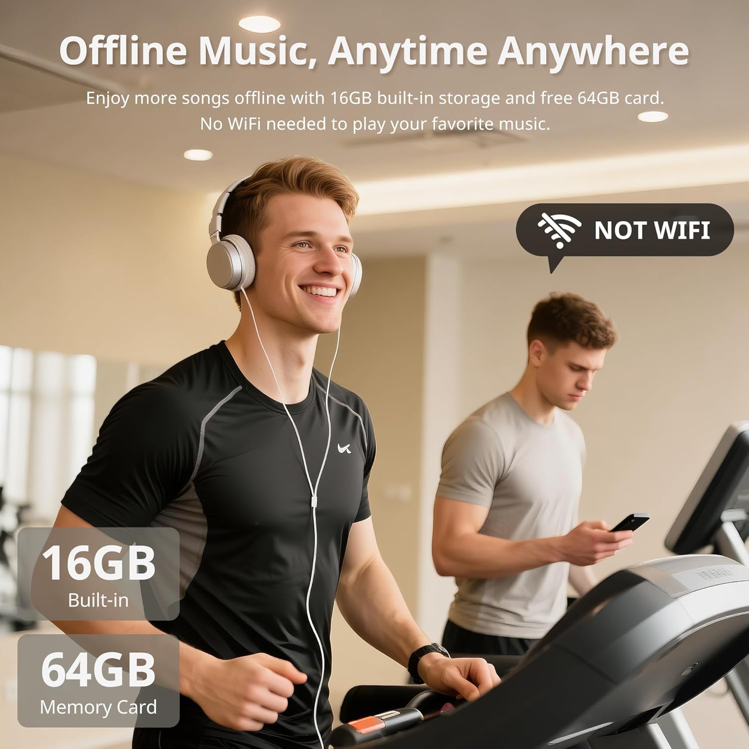 HIFI WALKER Android MP3 Player with WiFi & Bluetooth, G7 Mini 4” Touchscreen MP4 Player with Spotify & Streaming Apps, Portable Music Player, Audiobooks, Travel, Expandable Storage (64GB .White)