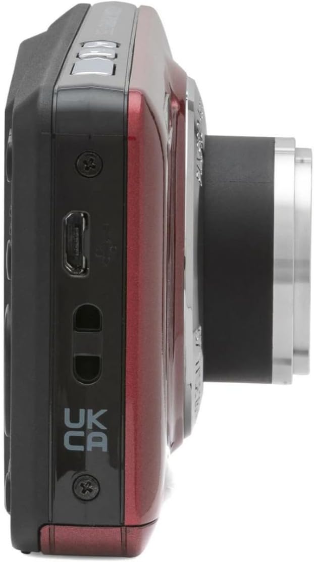 KODAK PIXPRO Friendly Zoom FZ55 Digital Camera (Red) Bundle with 32GB SD Card, Camera Case, and Battery Travel Charger (4 Items)