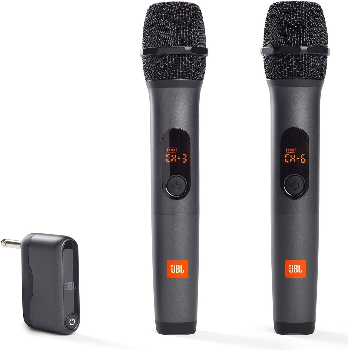 JBL Wireless Two Microphone System with Dual-Channel Receiver, Black Including Winguard Protective Travel Case