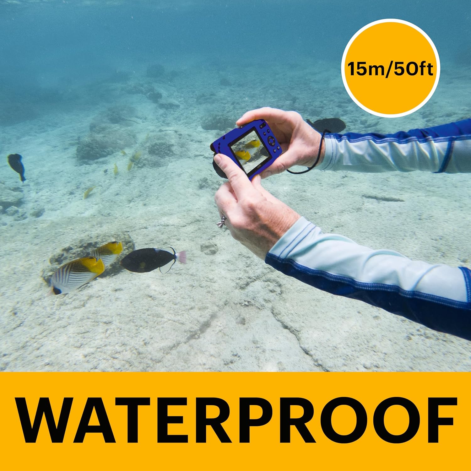 Kodak PIXPRO WPZ2 Waterproof Digital Camera, 16MP with 4X Optical Zoom, Shockproof, Dustproof, 1080p Video, Wi-Fi, Blue