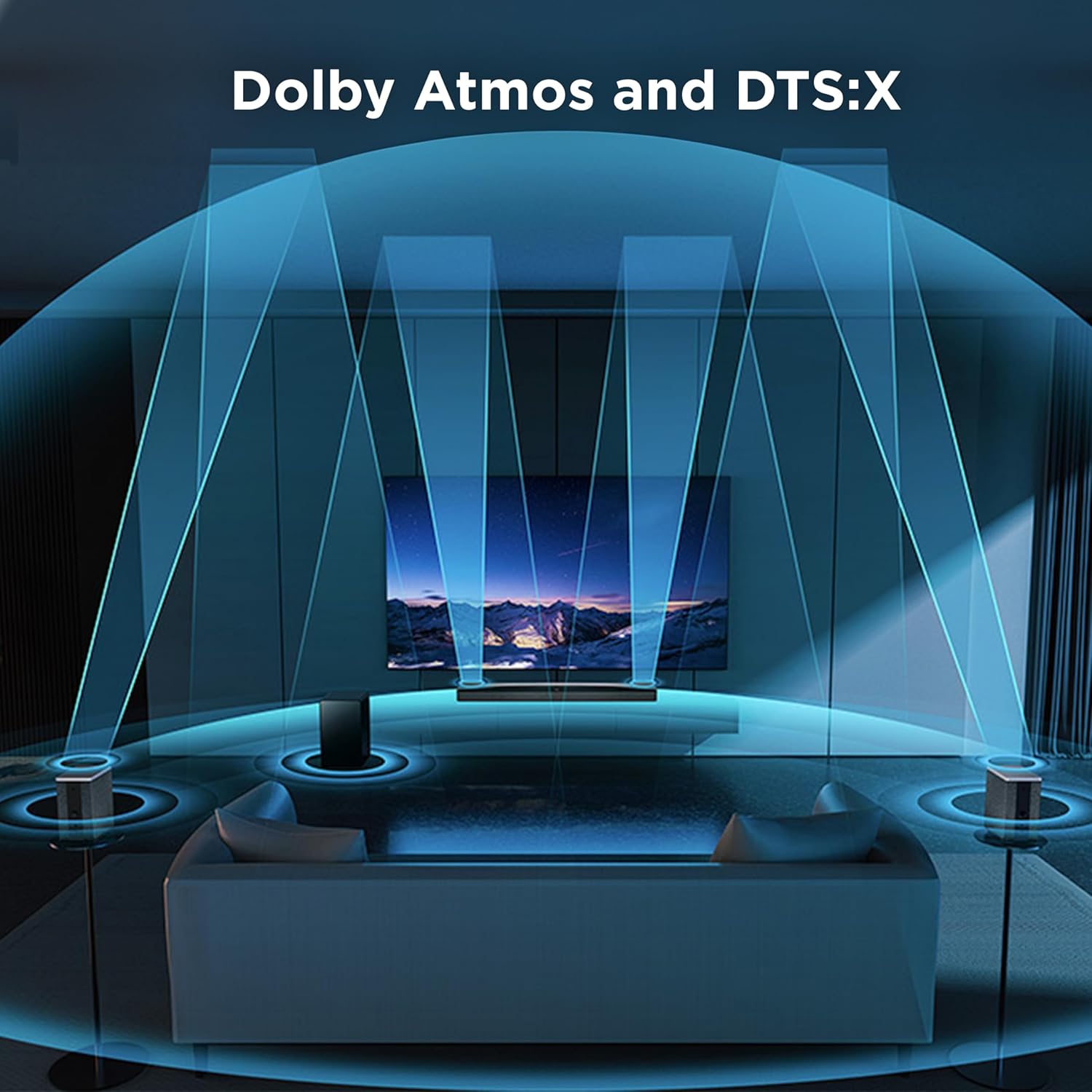 TCL Q85H 7.1.4 Surround Sound Bar with Wireless Subwoofer for Smart TV | Dolby Atmos DTS:X Sound System | 860W Power Bluetooth Home Theater Speaker | App Control & Remote Control | Latest Model