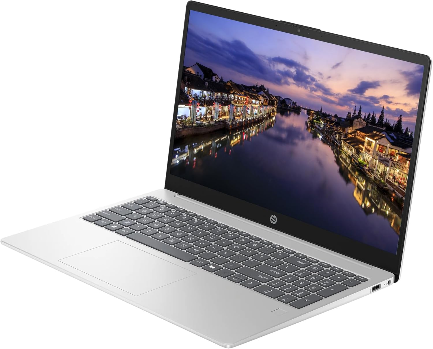 HP 15.6" Business Laptop Computer, Intel Core i5-1334U(10-Core), 16GB RAM 512GB Storage (256GB SSD+256GB Docking Station), Windows 11, Fingerprint Reader, Backlit Keyboard, SageNova Earphones, Silver