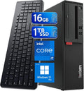 Lenovo ThinkCentre SFF Desktop M710s PC Win11, Intel Core i7-6700, 16GB RAM, 1TB SSD, Keyboard & Mouse (Renewed)