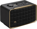 JBL Authentics 200 - Retro Style Smart Home Speaker with Built in Wi-Fi, Bluetooth and Voice Assistants, Alexa and Google Assistant, Multi-Room Playback, Automatic self tuning (Black/Gold)
