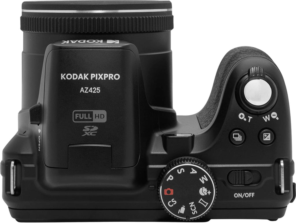 Kodak PIXPRO AZ425 Digital Camera Bundle with 64GB Memory Card + Camera Case (Black) + USB Card Reader + Table Tripod + Accessories (Black)