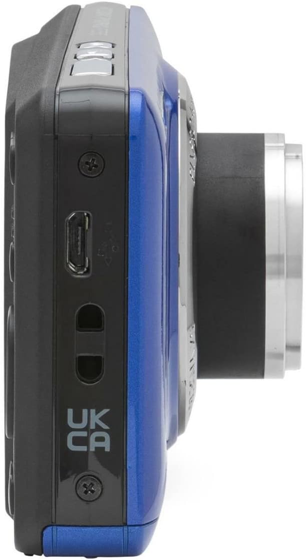KODAK PIXPRO Friendly Zoom FZ55-BL 16MP Digital Camera with 5X Optical Zoom 28mm Wide Angle and 2.7" LCD Screen (Blue) Bundle with Protective Case, 32GB Memory Card (3 Items)
