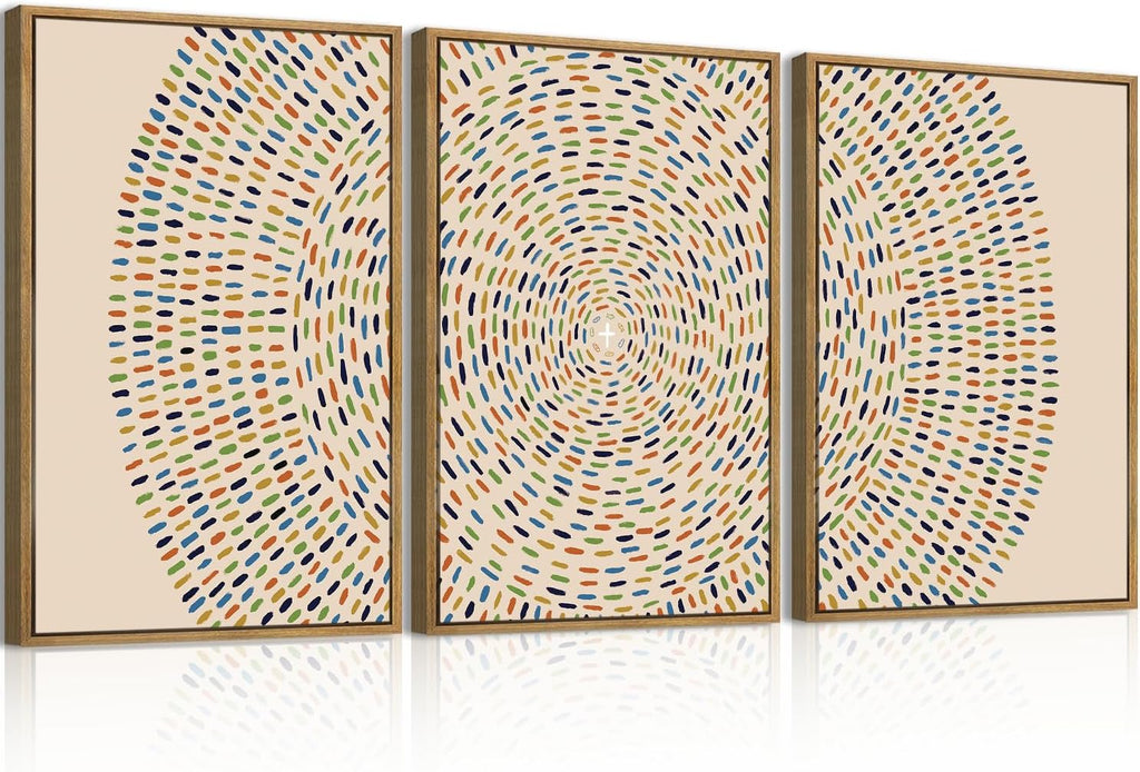 Anyzal Extra Large Jesus Feeds the 5000 Framed Wall Art 24x36 Inch Jesus Christian Canvas Wall Decor Religious Minimalist God Artwork for Living Room Bedroom Set of 3
