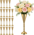 VEVOR 20 PCS Wedding Flower Vase, 16.9 in Tall Trumpet Flower Table Centerpieces, Banquet Vases Easy Installation, Electroplated Versatile Arrangement Stand for Party Events Home Decor Reception, Gold
