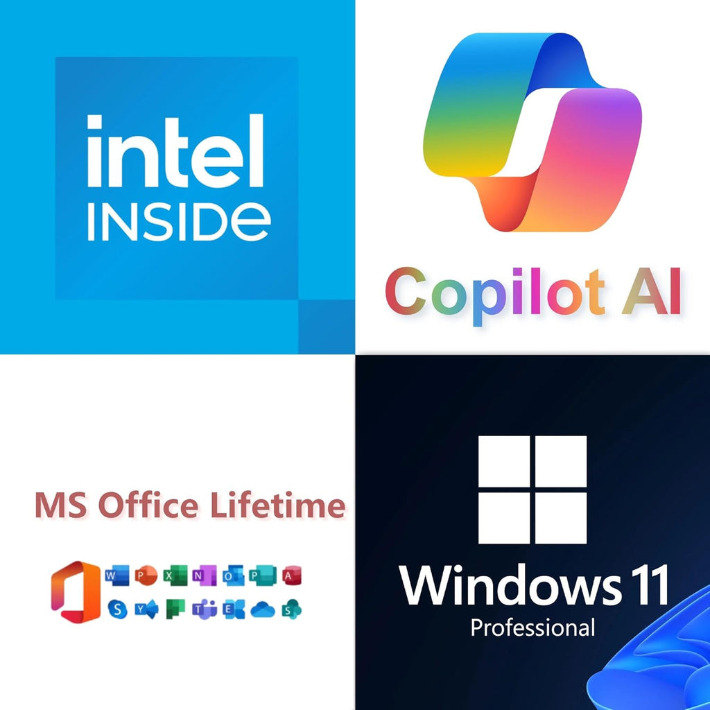 HP 17.3" Laptop Computer, Intel 13th 8-Cores i3-N305 Processor, 32GB RAM, 1TB PCI-E SSD, Windows 11 Pro, Free Lifetime MS Office • Copilot AI, 10-Key Number Pad, External DVD Drive, Natural Silver