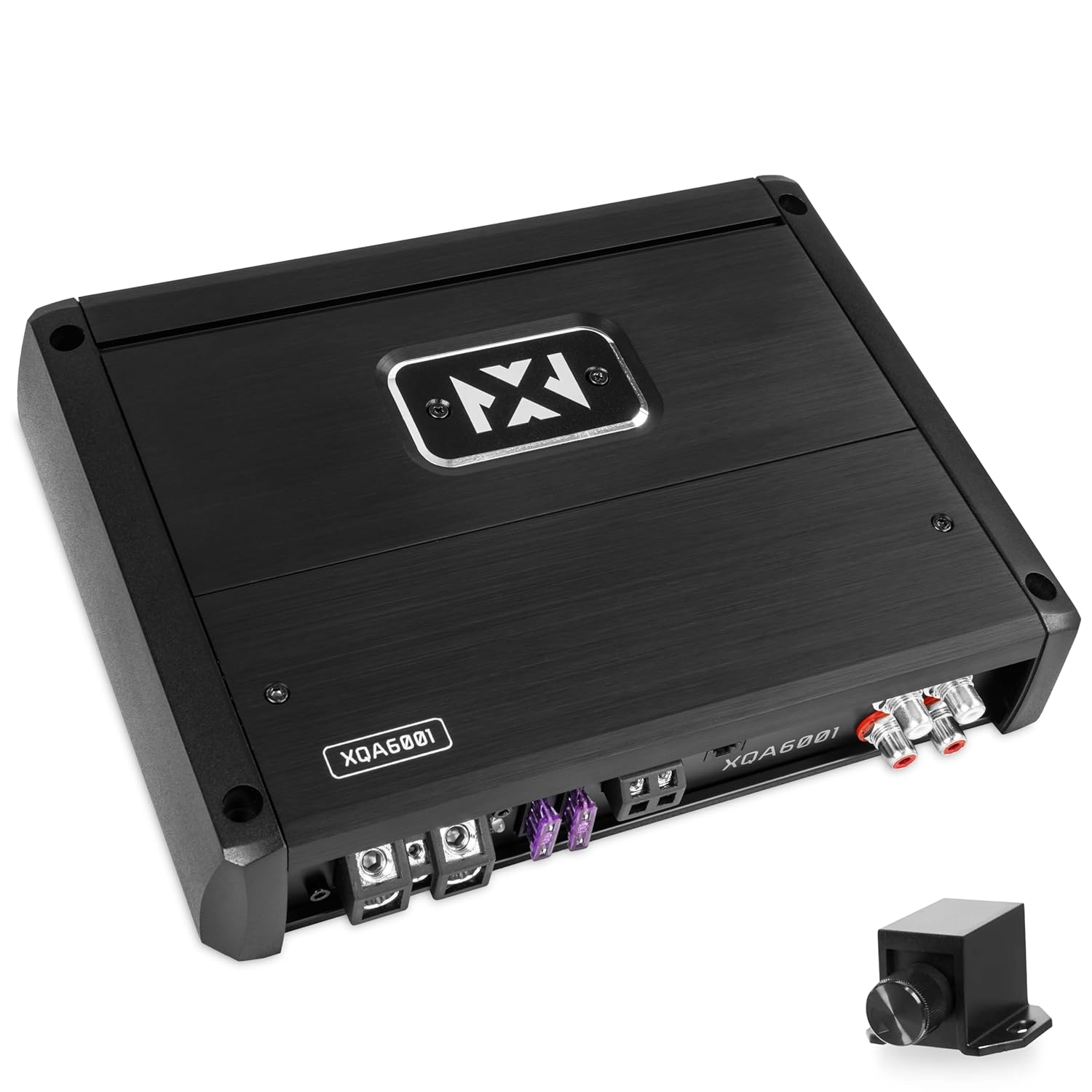 NVX XQA6001 600W RMS XQ-Series SQ Hi-Res Class D 1-Ohm Stable Monoblock Amplifier with X-Boost and Wired Bass Remote