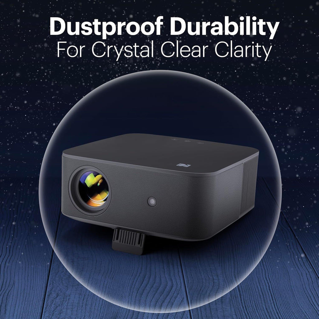 KODAK Flik X20 1080p Smart Projector - Black, 3.9 lb - Built-In ATV Dongle with Projector Apps - Android TV 12 & Google Assistant for Smart Wi-Fi Display - HDR10+ & 4K Decode for 1080p Display
