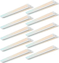 Amico 10 Pack 4FT LED Wraparound Light with 5CCT Selectable, 3500K/4000K/5000K/6000K/6500K, 30/40/50W, 6500LM Super Bright Flush Mount 4 Foot Office Ceiling Light for Kitchen Garage