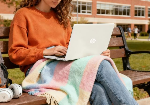 HP Ultrabook Laptop with Copilot AI • Intel Processor • 8GB RAM • 192GB SSD + 1TB Cloud Storage • Microsoft 365 • Windows 11 • Wi-Fi 6 • Portable Student Laptop