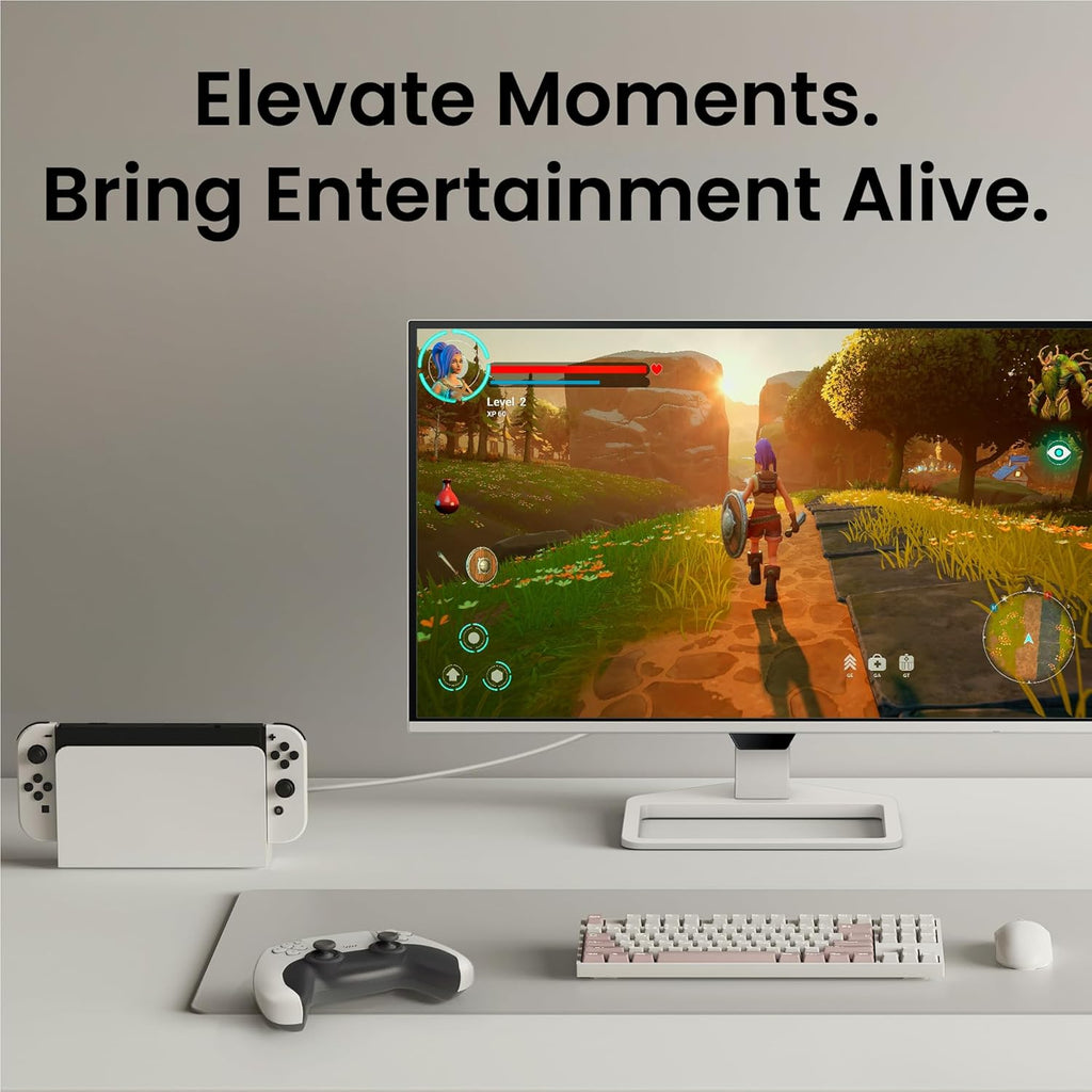 BenQ EW270Q 27" QHD Gaming Monitor, 200Hz, 90% P3 IPS, 65W USB-C, Dual 5W Speakers, Exceptional Audiovisual Enjoyment for Movie & Binge