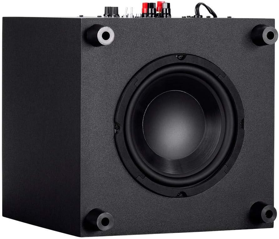 Monoprice Premium 5.1.4-Ch. Immersive Home Theater System - with 8 Inch 200 Watt Subwoofer, Dolby Atmos Compatible, Black
