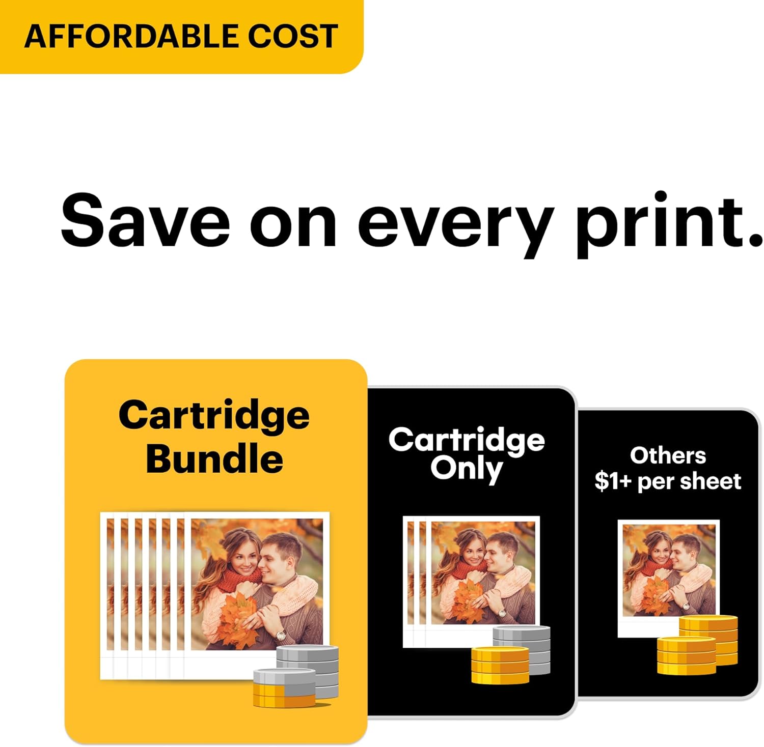 KODAK Mini 3 Retro 3x3'' Portable Photo Printer, 38 Sheets, Bluetooth Smartphone Printer for iPhone & Android, Instant Color Prints, 4PASS Dye Sublimation, Yellow