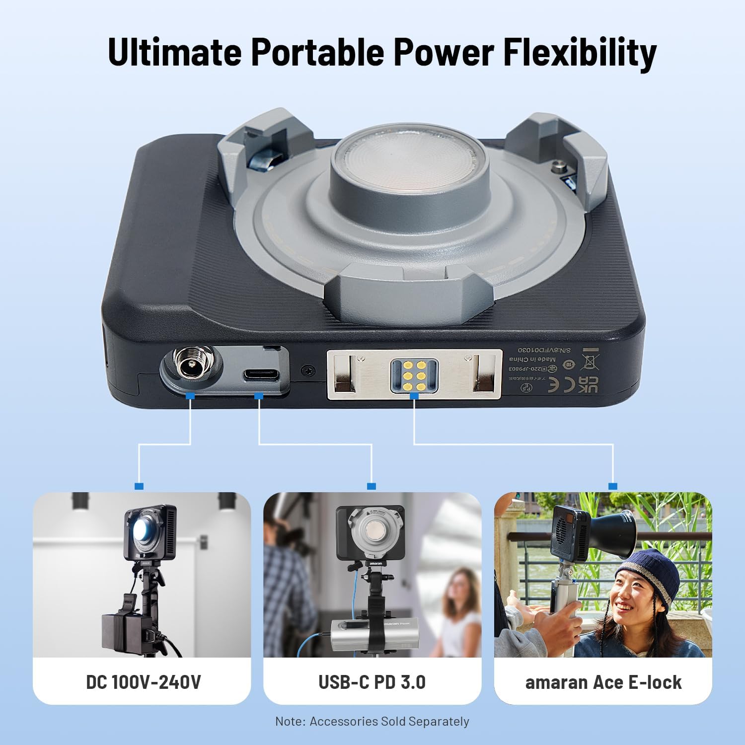 amaran Ray 120c RGB Video Light,120W Portable Studio Light IP54,CCT 1,800K-20,000K,APP Control Bowens Mount LED Lights for Photography w/Softbox Portable Bag (Ray 120c)
