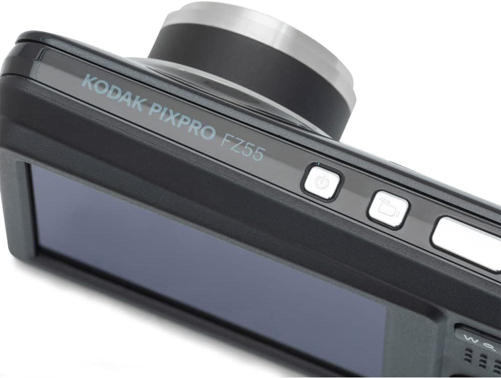 Kodak FZ55BK PIXPRO FZ55 Digital Camera Black Bundle with Lexar 64GB High-Performance 800x UHS-I SDHC Memory Card Blue Series
