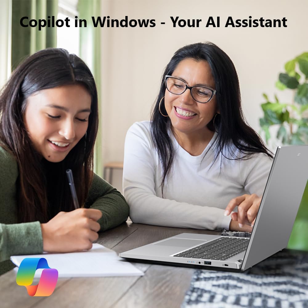acer Aspire Go 15 AI Ready Laptop | 15.6" FHD (1920 x 1080) IPS Display | Intel Core 3 Processor N355 | Intel Graphics | 8GB DDR5 | 128GB UFS | Wi-Fi 6 | Windows 11 Home in S Mode | AG15-32P-352Z