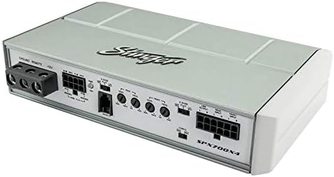 Stinger SPX700X4 Marine & Powersports 4-Channel 700W Class D Micro Amplifier for Motorcycle, Boat, ATV, UTV, Side by Side RZR, 4x4 Off Road Vehicle or Car Audio System, Subwoofer Bass Knob
