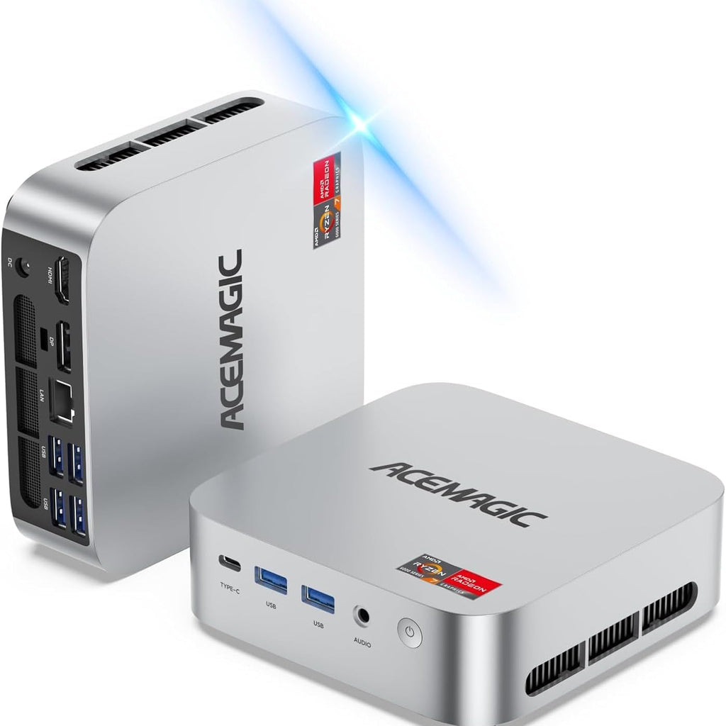 ACEMAGIC M1 Mini PC AMD Ryzen 7 7735HS Windows 11 Pro (Up to 4.75GHz) 24GB RAM 1TB SSD, Radeon Triple 4K Display Mini Computers Desktop Micro Small Pc for Office 3.2Type-C/LAN 2.5G/BT5.2/WiFi 6