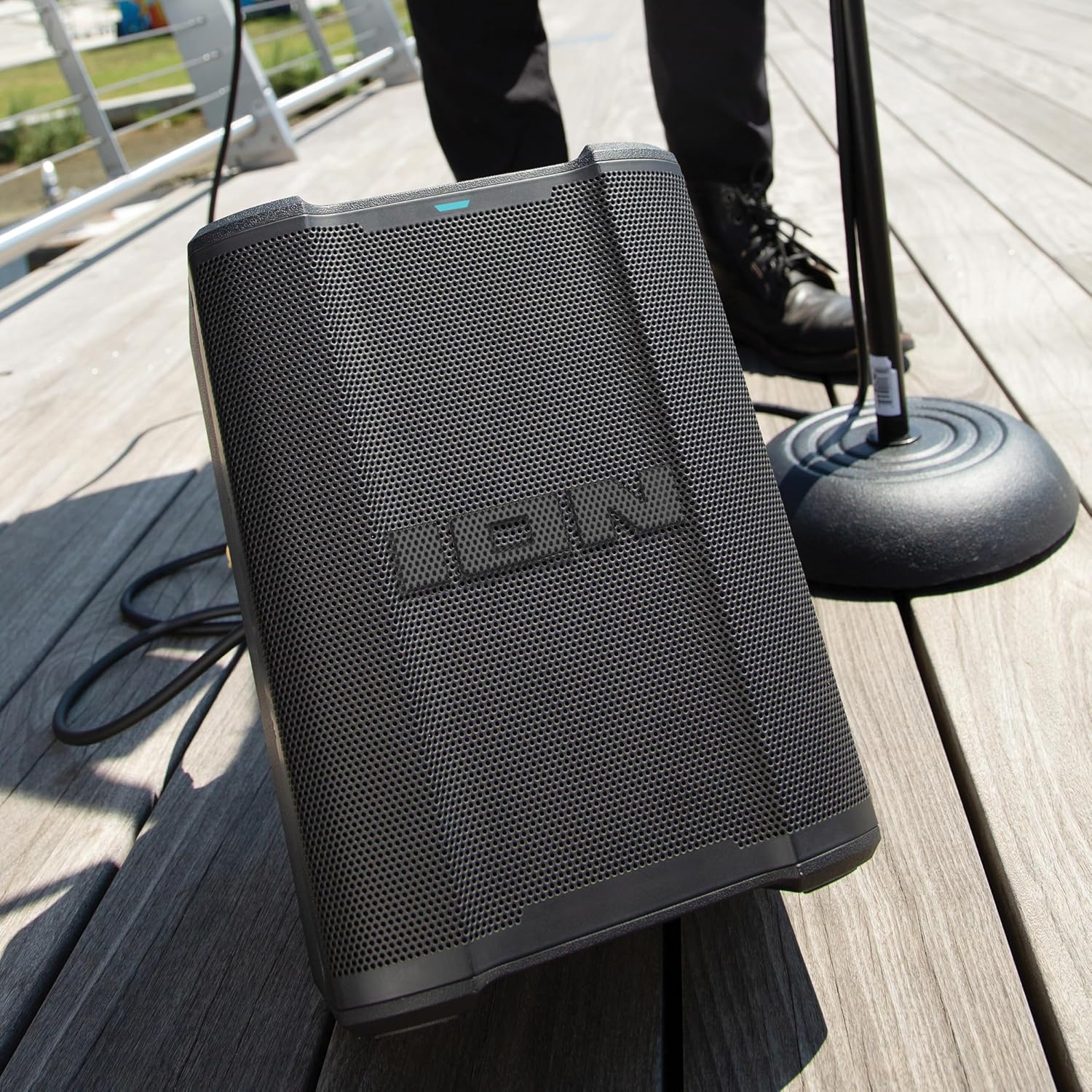 ION Audio Trouper 100 - Battery Powered Portable Bluetooth Speaker with Rechargeable Battery, Multi-Channel Mixer and FM Radio, 100W