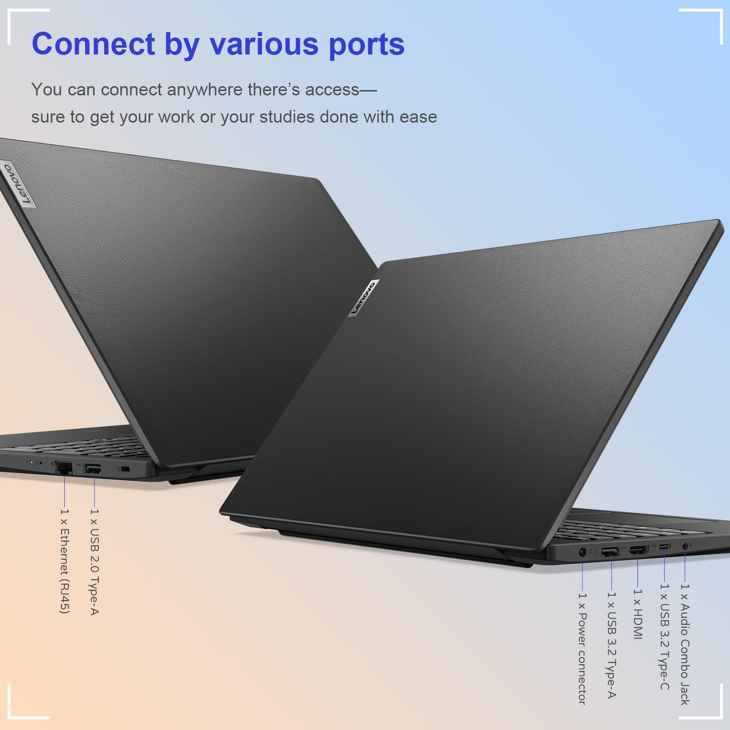 Lenovo Laptop V15 for Business, Home, Student, 15.6" FHD Anti-Glare, AMD Ryzen 7 7730U, 16GB RAM, 512GB SSD, HDMI, Type-C, Numeric Keypad, Webcam w/ Shutter, Wi-Fi 6, Win 11 Pro w/ AI Copilot, Black