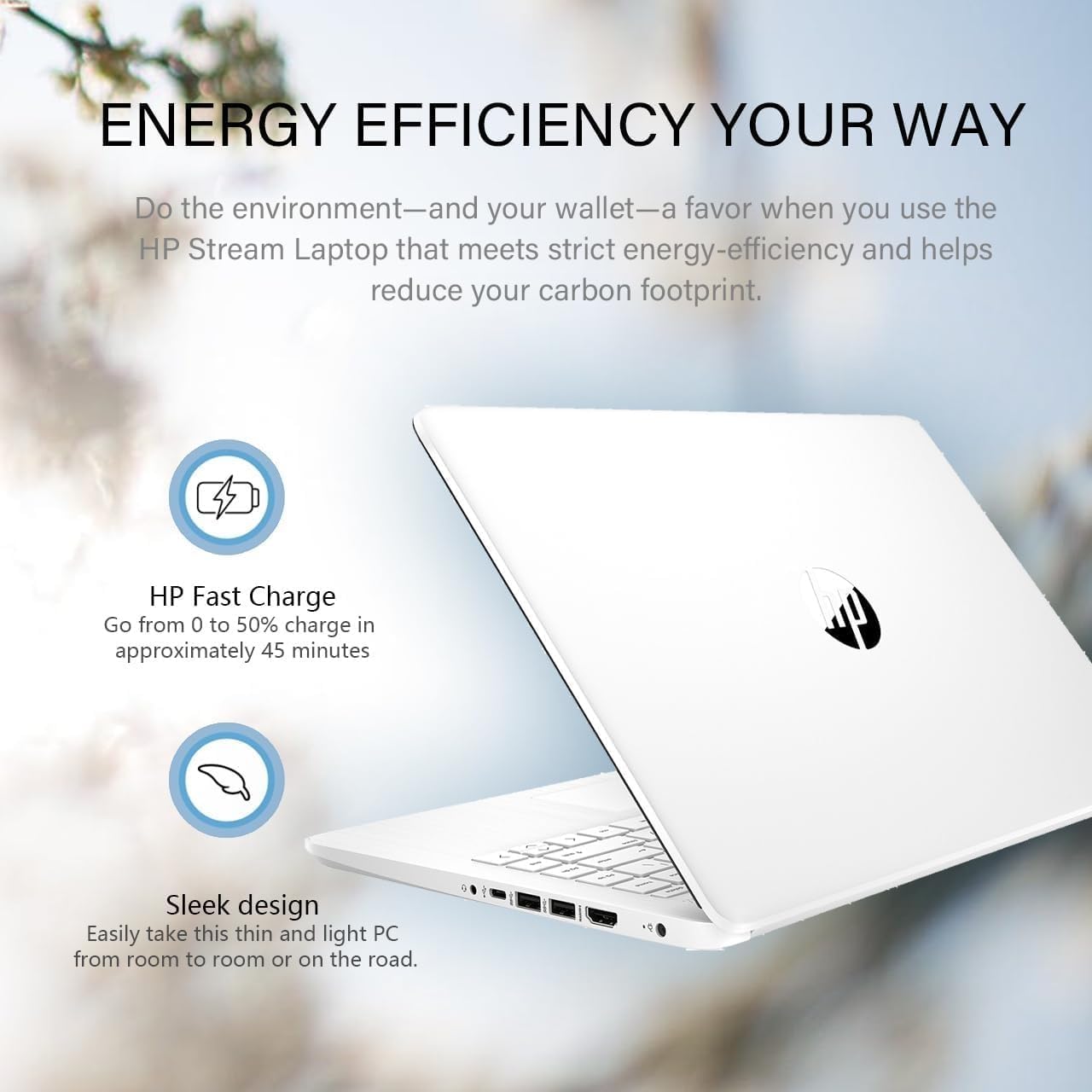 HP Stream 14 Inch Laptop for Student .Intel Celeron N4120, 8GB RAM,64GB eMMC, Free AI-Powered Microsoft 365, 720p Webcam, Windows 11 S, Long Battery Life, with 5ave Accessories, White