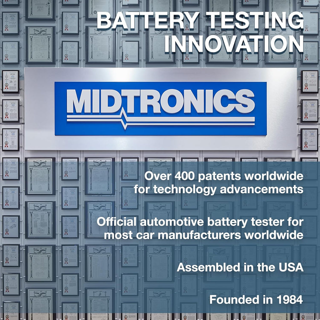 Midtronics - 12V Advanced Automotive Battery Diagnostic Tool Electrial System Tester, PBT-200 - 200-850 CCA Battery Load Tester Cranking and Charging System - Conductance Testing-Service Diagnostics