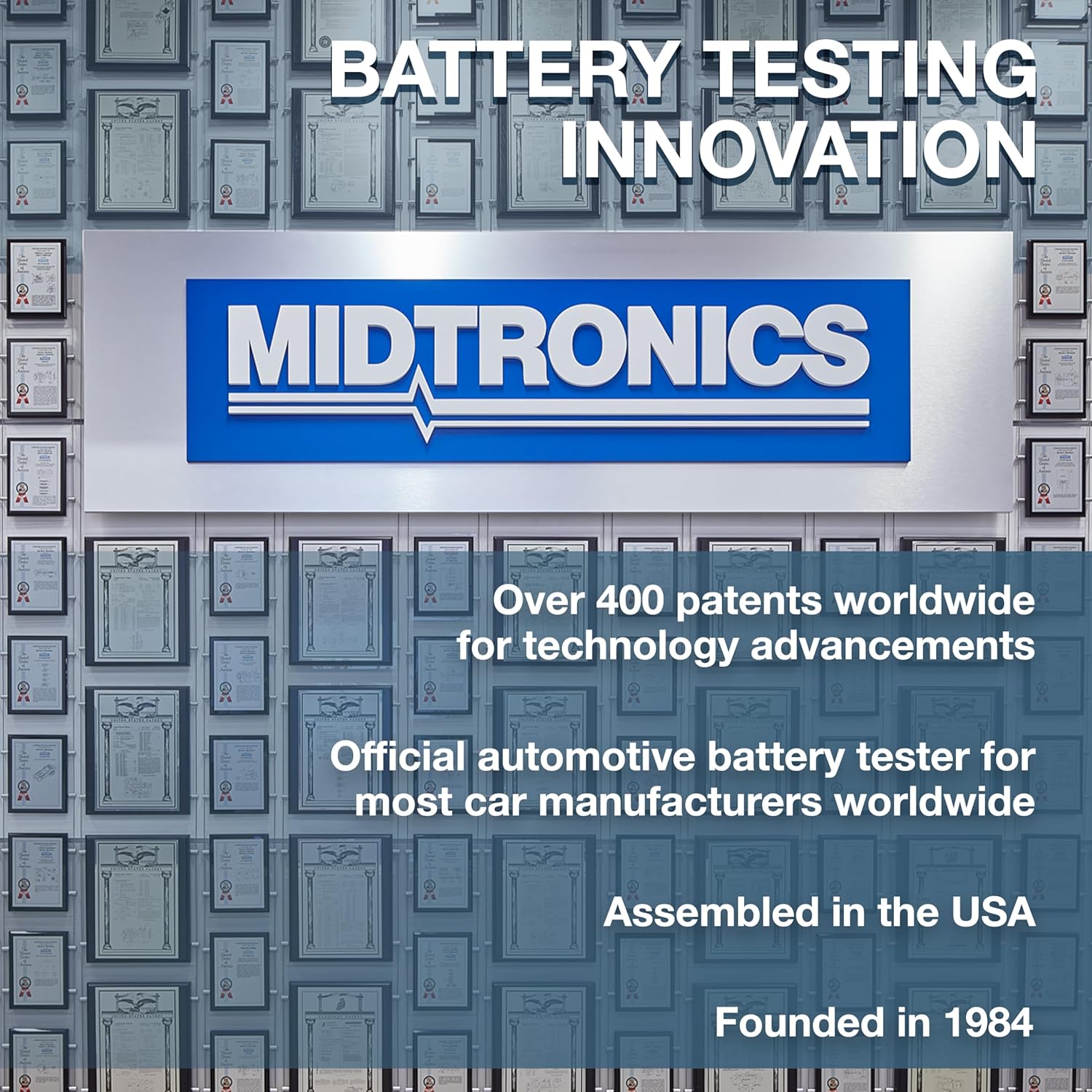 Midtronics - 12V Advanced Automotive Battery Diagnostic Tool Electrial System Tester, PBT-200 - 200-850 CCA Battery Load Tester Cranking and Charging System - Conductance Testing-Service Diagnostics