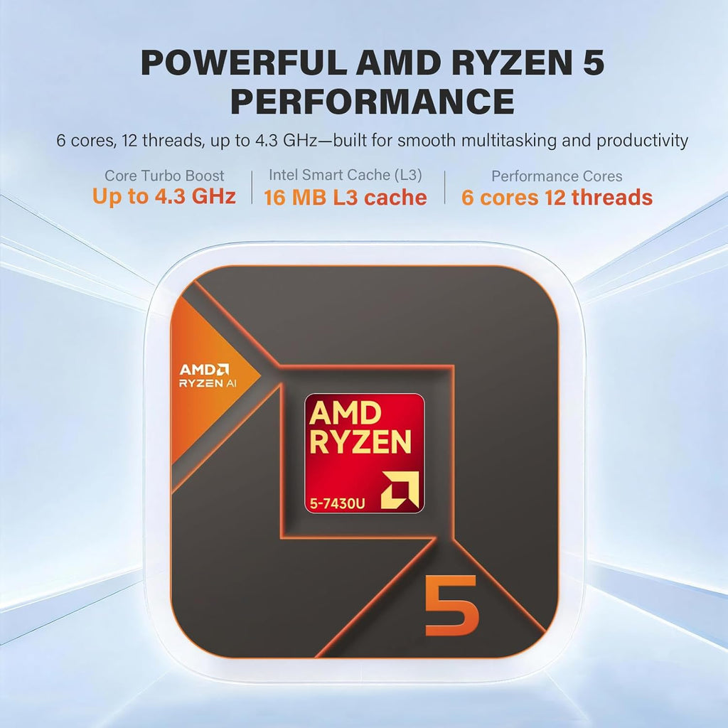 HP 17 Touchscreen Laptop Computer, 17.3" HD+ AntiGlare Display, Backlit Keyboard, Win11 Pro, AMD Ryzen 5 7430U, for Business & Student, Fast Charge, AI Copilot, w/Accessories, 20GB RAM,512GB SSD