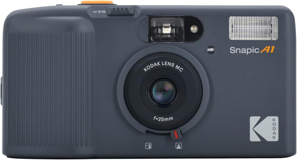 KODAK Snapic A1 35mm Film Camera 35mm, Reusable, 2-Zone Focus, Lightweight, Compact (Rhino Grey) (Film & AAA Battery are not Included)