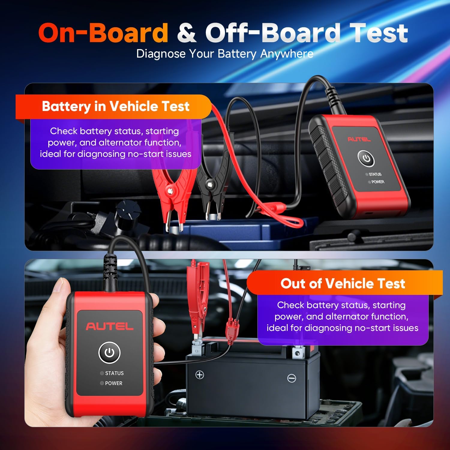 2026 Autel MaxiBAS BT506 Car Battery Tester, 6V 12V 100-2000 CCA Car Battery Analyzer, 12V 24V Auto Cranking/Charging System Test, Adaptive Conductance, High-Precision Battery Load Test for All Cars