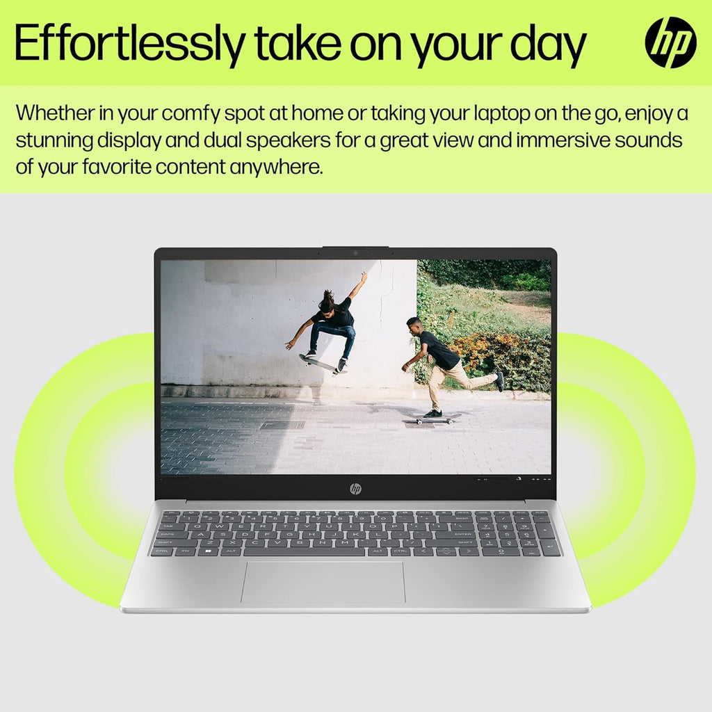 HP Notebook 15.6 FHD Laptop Computer with Microsoft Office 365, 16GB DDR4 RAM, 512GB SSD, Intel 4-Core N100 CPU, 2026 Edition, Numeric Keypad, Copilot AI, Windows 11 Home, Silver