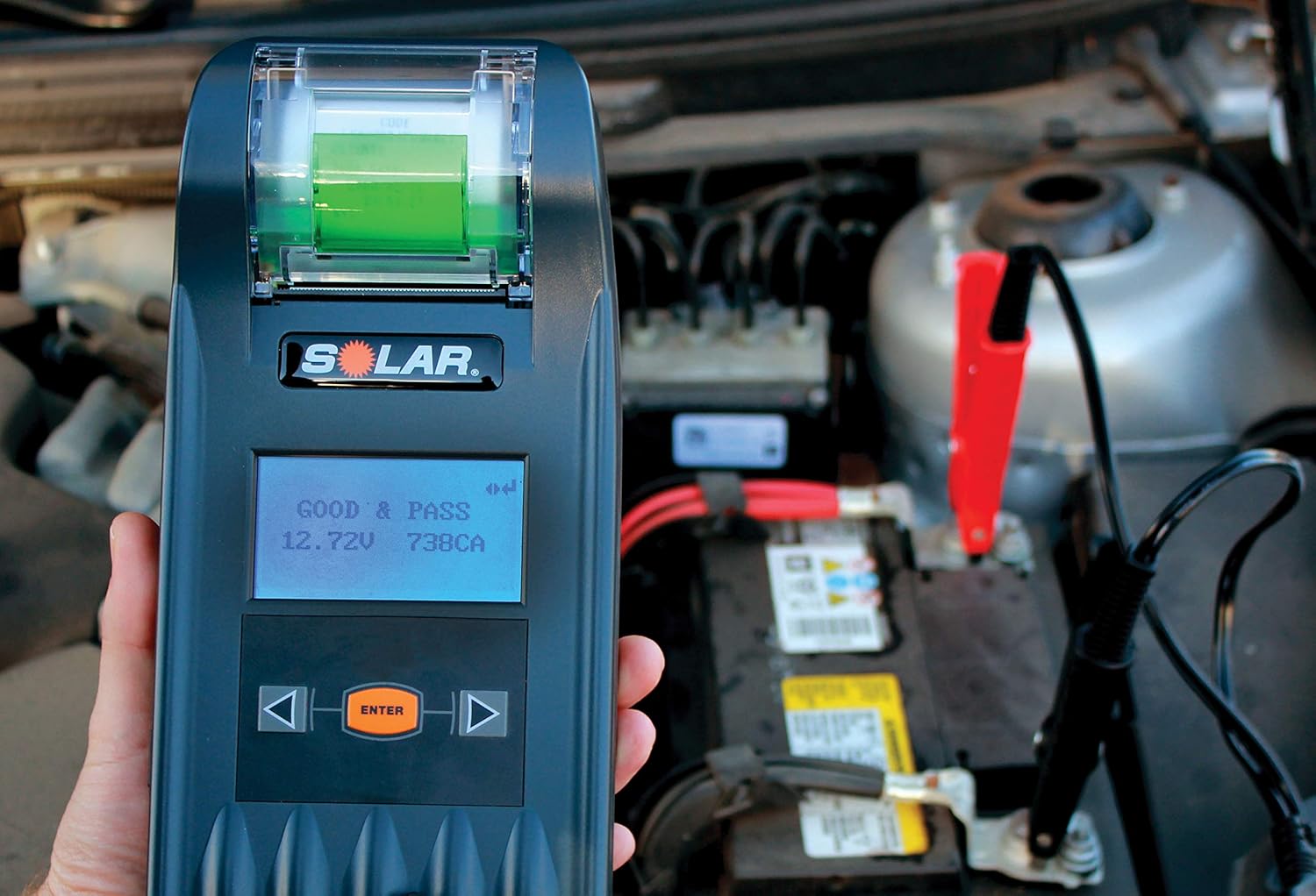 Clore Automotive SOLAR BA327 20-2000 CCA Electronic Battery and System Tester with Printer, One Size, Factory