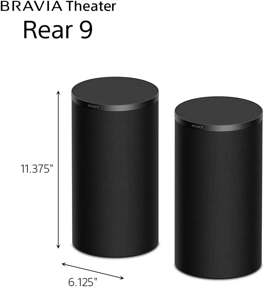 Sony BRAVIA Theater Rear 9 SA-RS9 Wireless Rear Speakers for Soundbar/Home Theater Sound System, Compatible with BRAVIA Theater (BAR 9/8/7), HT-A7000/HT-A5000/HT-A3000, STR-AN1000, 2026 Model