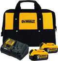 DEWALT 20V MAX Battery Charging Kit, Includes Charger and 2 Batteries, 5Ah, Includes Small Storage Bag (DCB205-2CK)