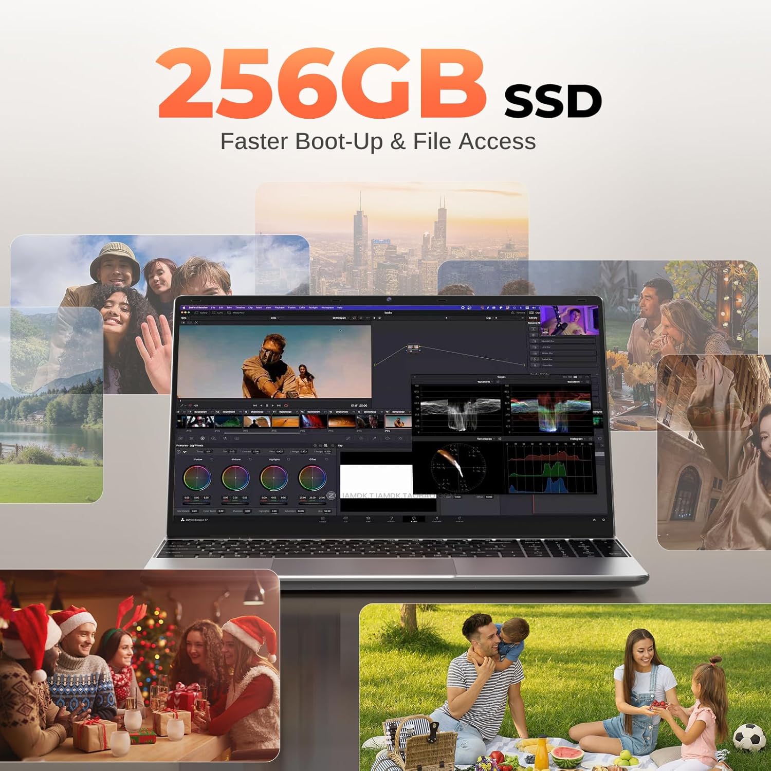 2026 Windows 11 Pro Traditional Laptop Computer, 16GB RAM 256GB SSD for Business Office Student School College, 15.6" FHD IPS Display, Lightweight Portable with Office 365, 4H Battery, 3.5 lbs