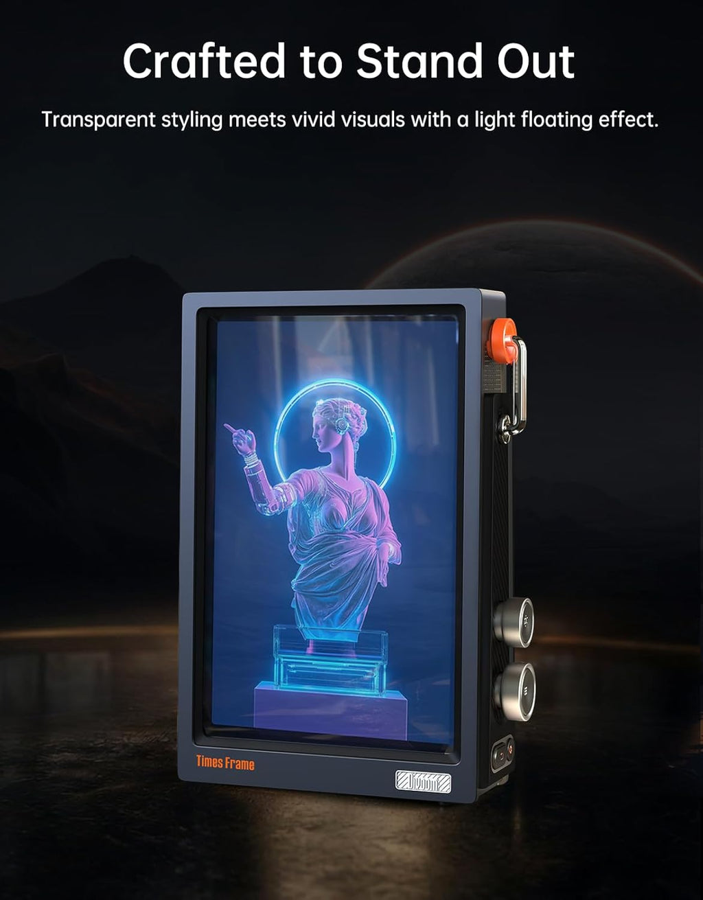 Divoom TimesFrame – 10.1" WiFi 6 Digital Picture Frame & Smart Desk Display, No Subscription | 64GB | Send Photos, Videos & AI Styles + Live Widgets (Weather, Calendar, etc)–Perfect Personalized Gift