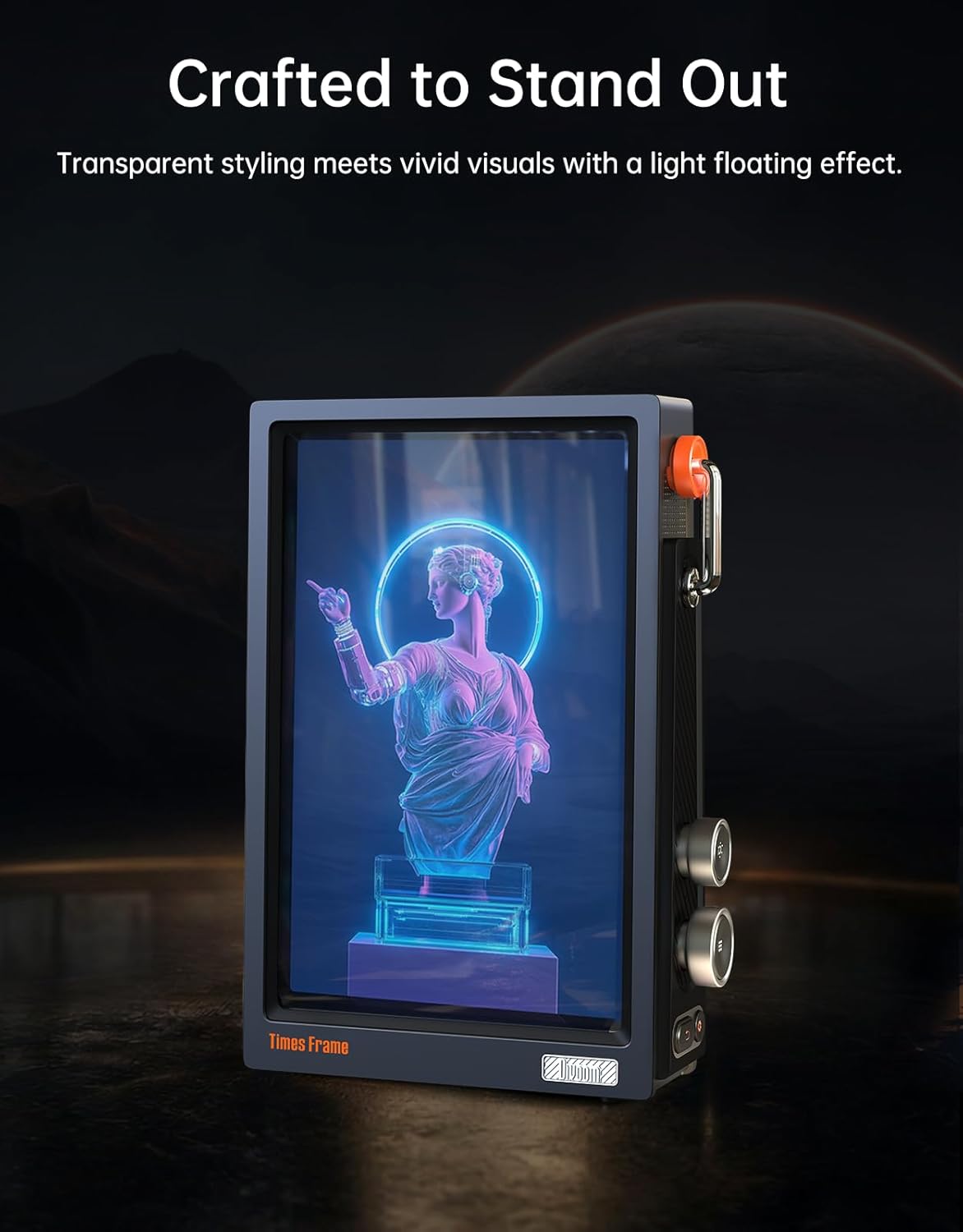Divoom TimesFrame – 10.1" WiFi 6 Digital Picture Frame & Smart Desk Display, No Subscription | 64GB | Send Photos, Videos & AI Styles + Live Widgets (Weather, Calendar, etc)–Perfect Personalized Gift