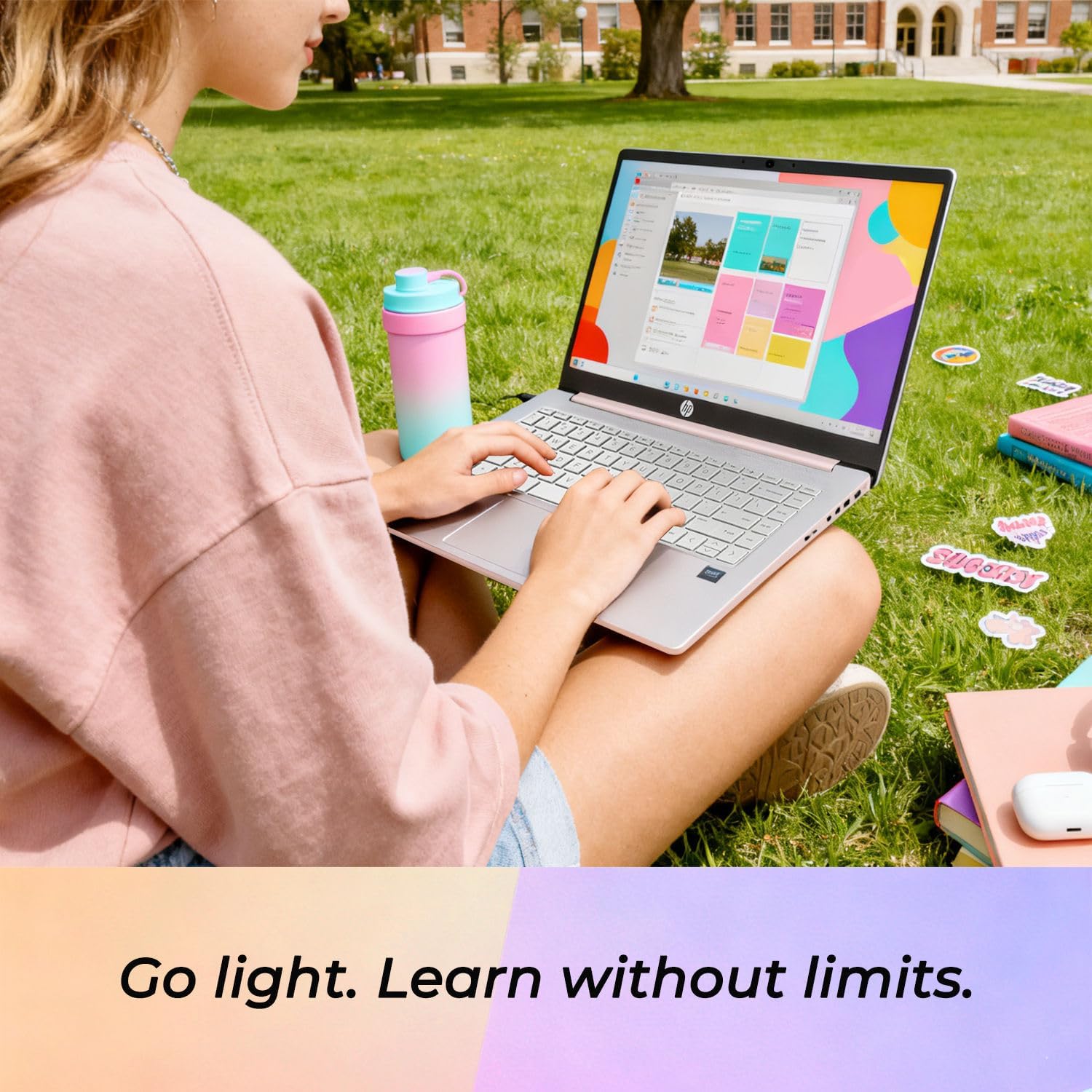 HP 14″ Rose Gold Laptop | 2026 Edition | Microsoft 365 | Copilot AI | Intel Processor | 4GB RAM Memory & 64GB SSD | Windows 11 | Portable Student Laptop