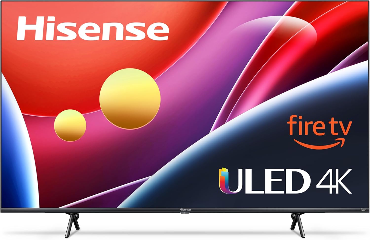 Hisense 65” Class U6 Series ULED 4K UHD Smart Fire TV (65U6HF, 2024) - QLED, Full Array Local Dimming, 600-Nit, Dolby Vision HDR 10+, HDMI 2.1, MEMC, 240 Motion Rate with VRR, Alexa Compatibility