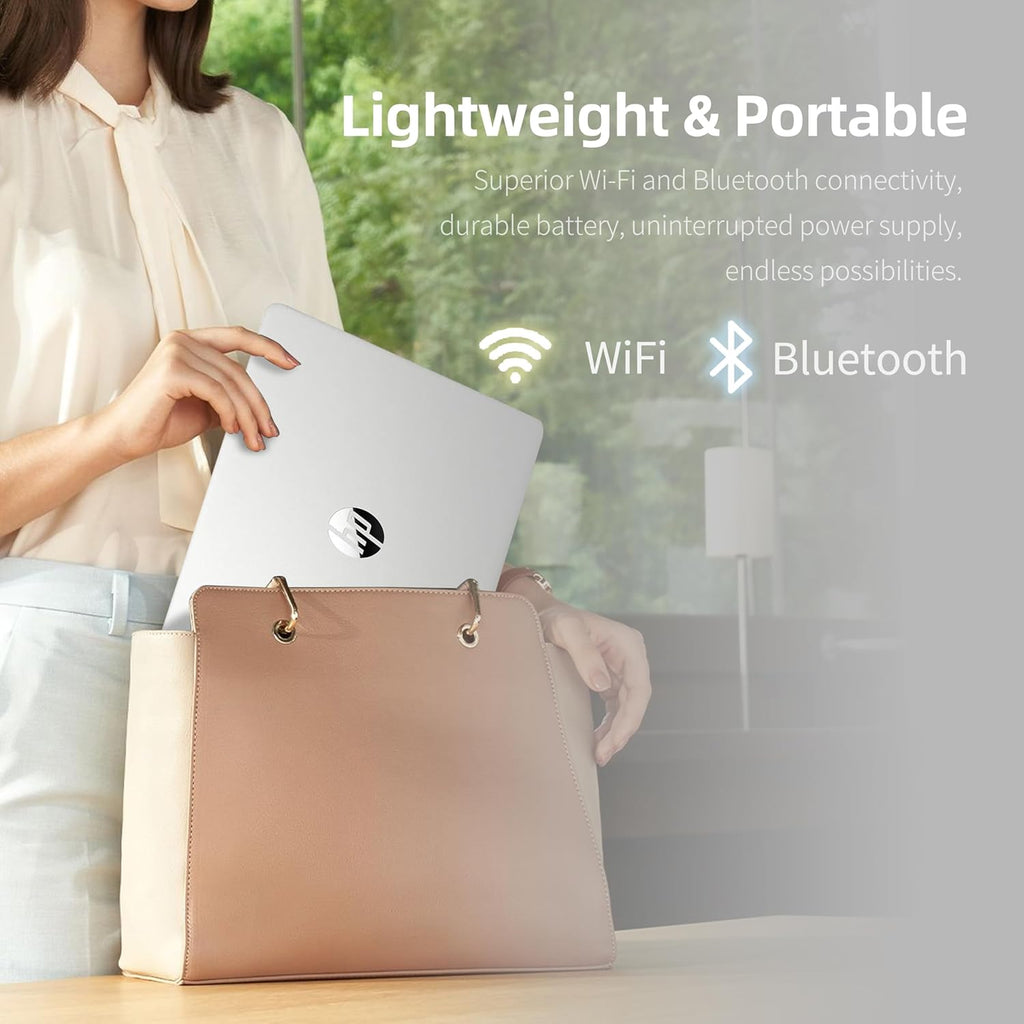HP Essential Laptop Computer for Home & Student with Office 365, 2026 Edition, 128GB Storage- Intel Processor - LED Display, 128GB Docking Station, Portable Design, Copilot AI, Windows 11 S