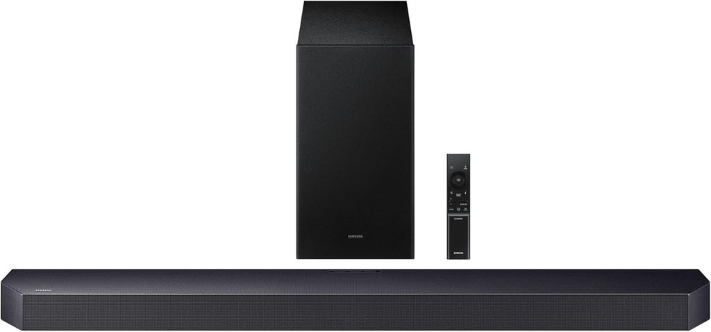 Samsung Q-Series Soundbar HW-Q600F, 3.1.2 Channel, Dolby Atmos Soundbar with Wireless Subwoofer, Q-Symphony, Adaptive Sound, SpaceFit Sound, Game Pro Mode, 4K Pass-Through Home Theater Audio System