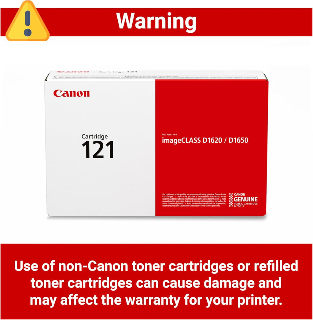 Canon Genuine 121 Black Toner Cartridge Compatible with D1650, D1620