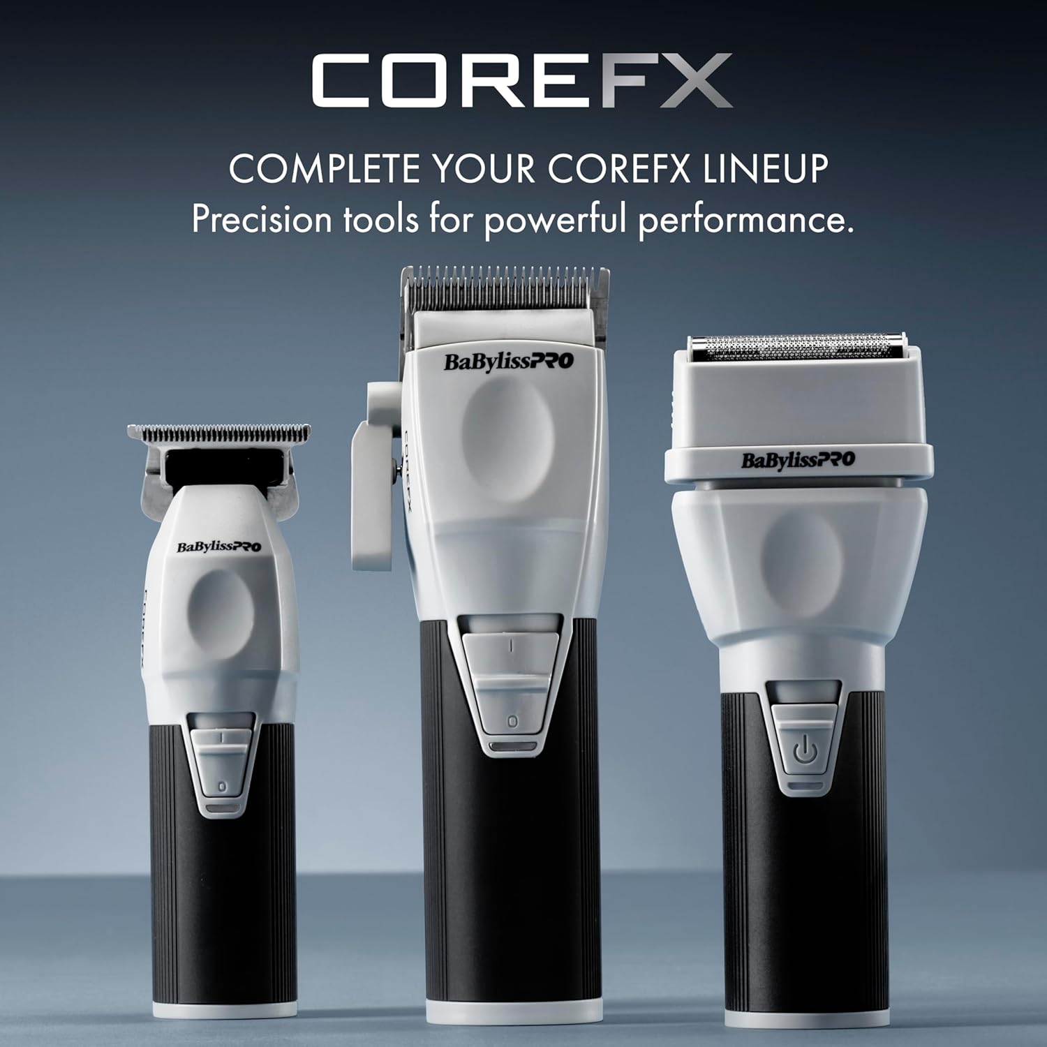 BaBylissPRO COREFX Professional Cordless Beard Trimmer for Men with High-Speed 6,800 RPM Motor and Stainless Steel T-Blade for Precision Detail Work