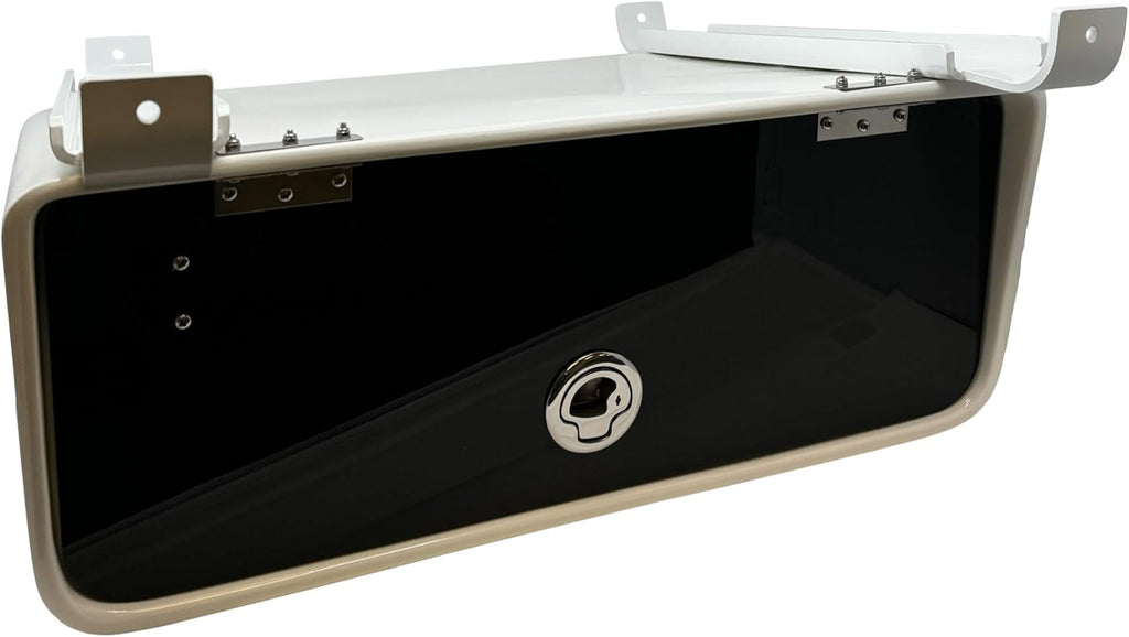 Fishmaster T-Top Electronic Box for Center Console Boats - Marine Grade, Water-Resistant Storage, Lock, Powder Coated White Mounting Brackets Included