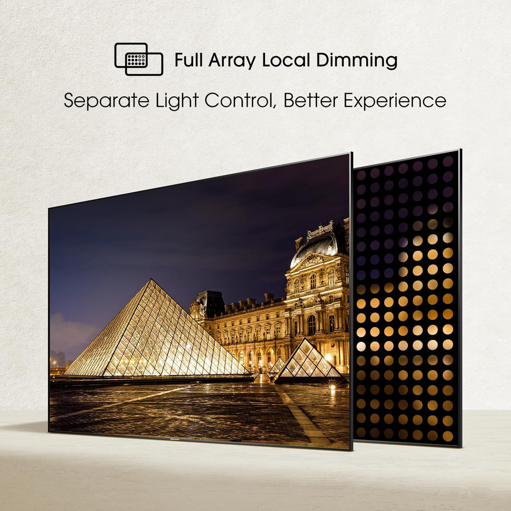 Hisense 65” Class U6 Series ULED 4K UHD Smart Fire TV (65U6HF, 2024) - QLED, Full Array Local Dimming, 600-Nit, Dolby Vision HDR 10+, HDMI 2.1, MEMC, 240 Motion Rate with VRR, Alexa Compatibility