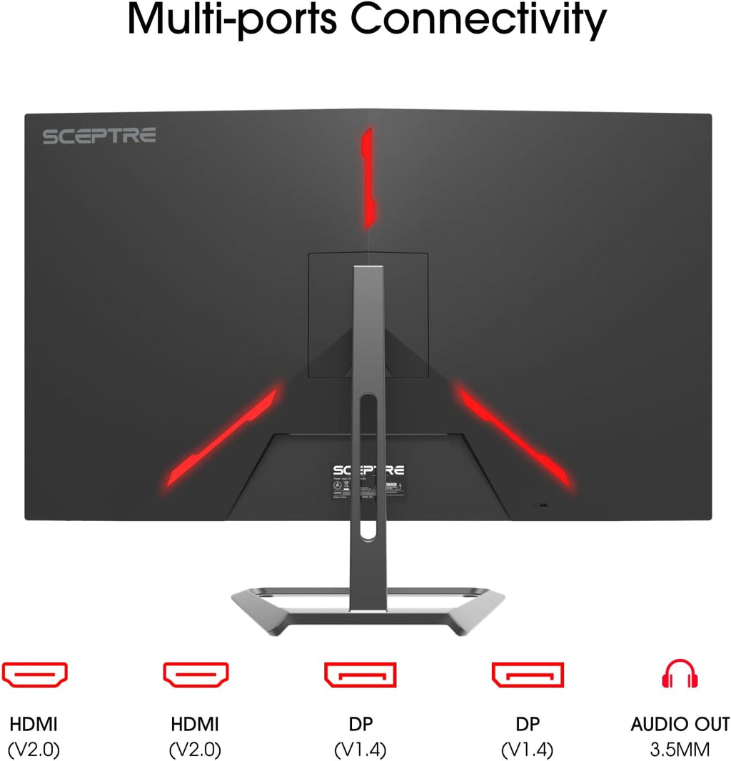 Sceptre 32-inch 4K UHD 3840 x 2160 Monitor DisplayPort x2 HDMI x2 99% sRGB Build-in Speakers, Machine Black 2026 (U325W-UPT Series)