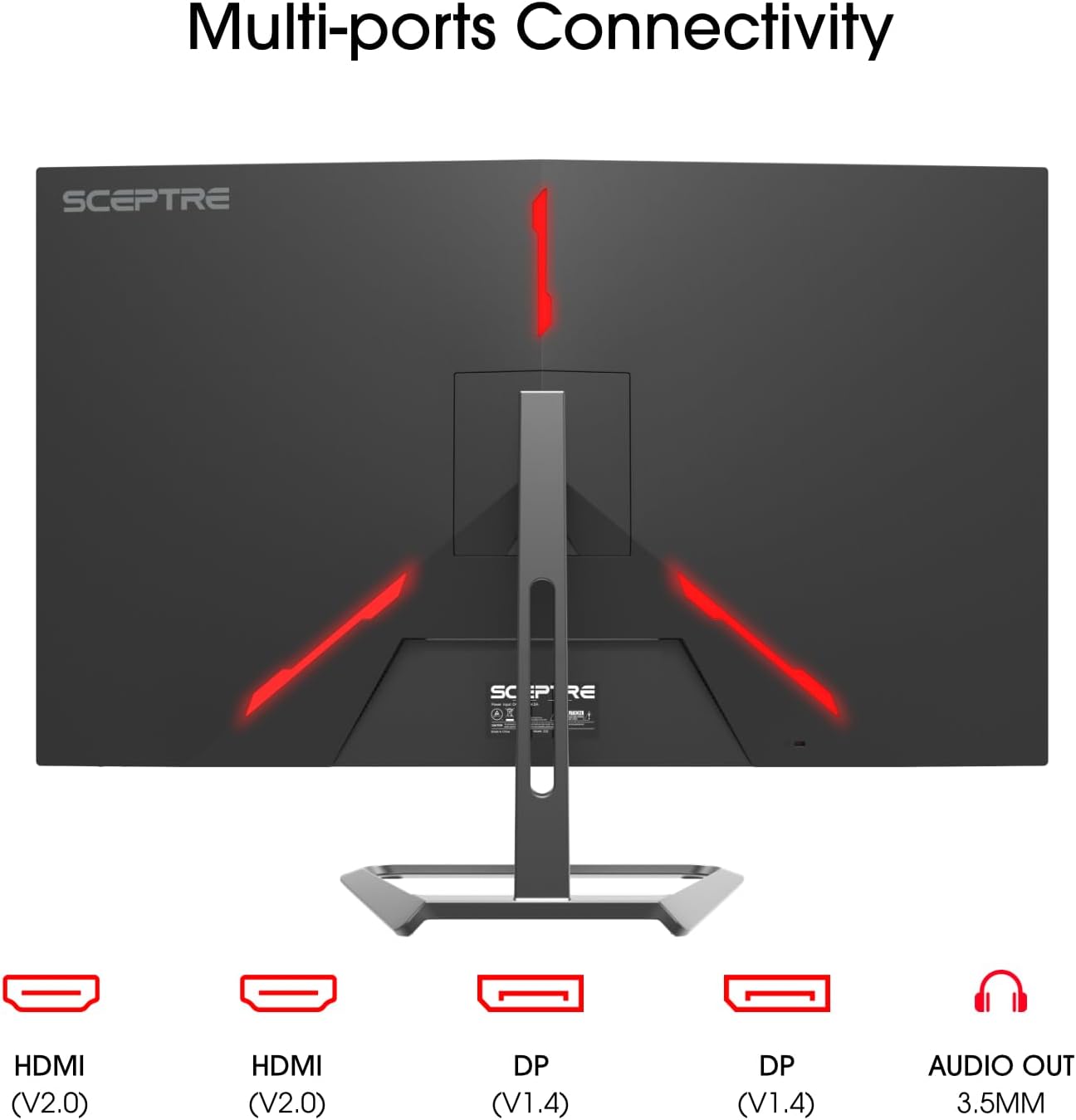 Sceptre 32-inch 4K UHD 3840 x 2160 Monitor DisplayPort x2 HDMI x2 99% sRGB Build-in Speakers, Machine Black 2026 (U325W-UPT Series)
